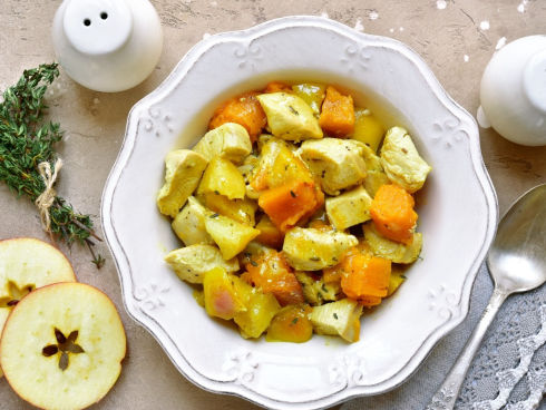 BLW Recipe: Chicken stew with apples and butternut squash
